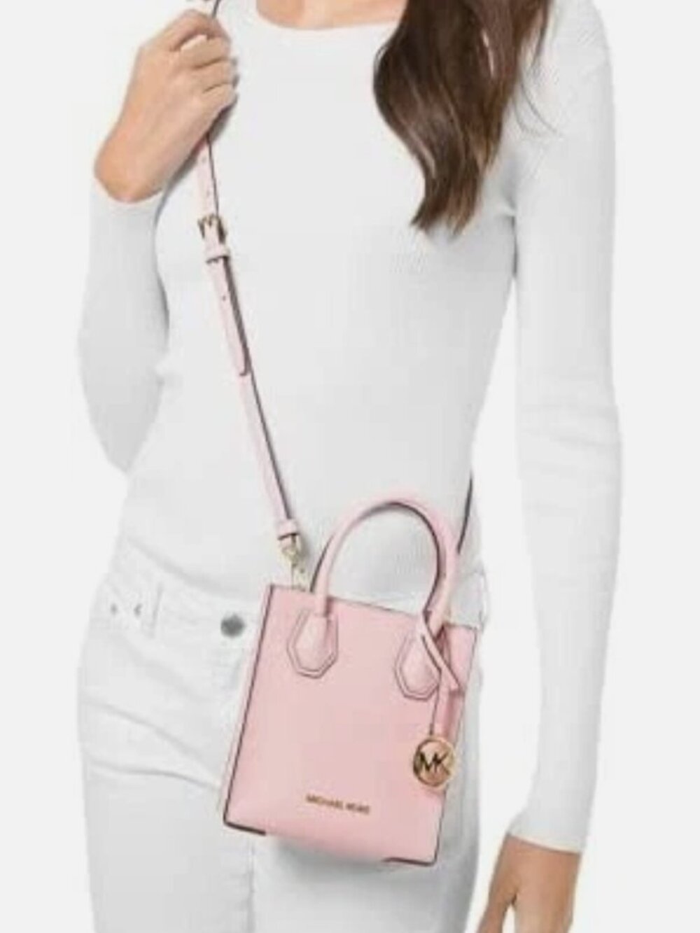 Michael Kors Extra Small Mercer Powder Pink Crossbody